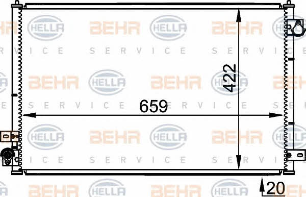 Behr-Hella 8FC 351 301-231 Радіатор кондиціонера (Конденсатор) 8FC351301231: Купити в Україні - Добра ціна на EXIST.UA!