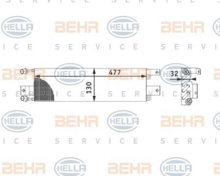 Behr-Hella 8FC 351 301-451 Радіатор кондиціонера (Конденсатор) 8FC351301451: Приваблива ціна - Купити в Україні на EXIST.UA!