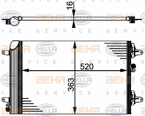 Behr-Hella 8FC 351 301-521 Радіатор кондиціонера (Конденсатор) 8FC351301521: Купити в Україні - Добра ціна на EXIST.UA!