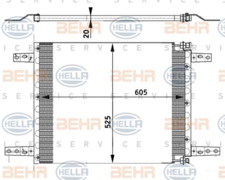 Behr-Hella 8FC 351 302-031 Радіатор кондиціонера (Конденсатор) 8FC351302031: Купити в Україні - Добра ціна на EXIST.UA!