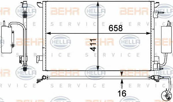 Behr-Hella 8FC 351 302-531 Радіатор кондиціонера (Конденсатор) 8FC351302531: Купити в Україні - Добра ціна на EXIST.UA!