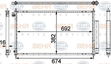 Behr-Hella 8FC 351 303-681 Радіатор кондиціонера (Конденсатор) 8FC351303681: Купити в Україні - Добра ціна на EXIST.UA!
