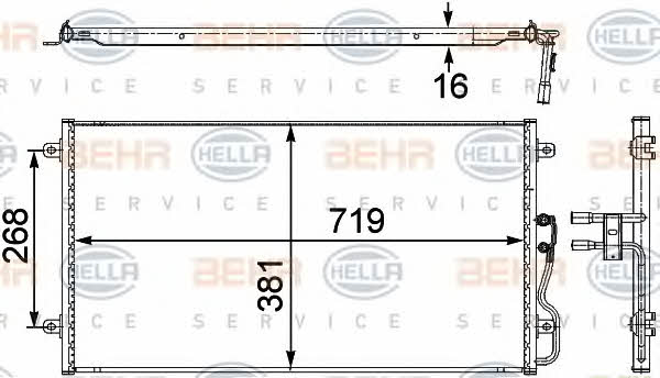 Behr-Hella 8FC 351 303-701 Радіатор кондиціонера (Конденсатор) 8FC351303701: Купити в Україні - Добра ціна на EXIST.UA!