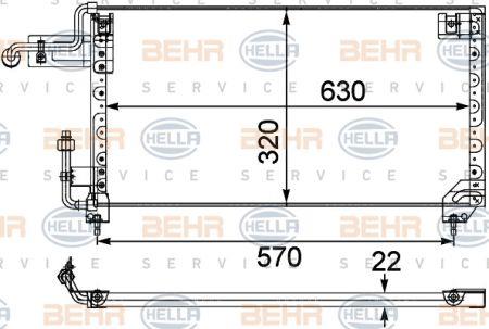 Behr-Hella 8FC 351 303-721 Радіатор кондиціонера (Конденсатор) 8FC351303721: Купити в Україні - Добра ціна на EXIST.UA!