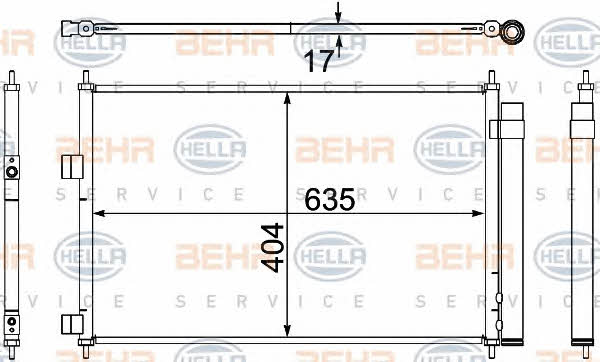 Behr-Hella 8FC 351 304-341 Радіатор кондиціонера (Конденсатор) 8FC351304341: Купити в Україні - Добра ціна на EXIST.UA!