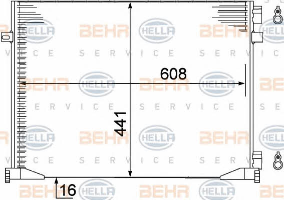 Behr-Hella 8FC 351 306-661 Радіатор кондиціонера (Конденсатор) 8FC351306661: Купити в Україні - Добра ціна на EXIST.UA!