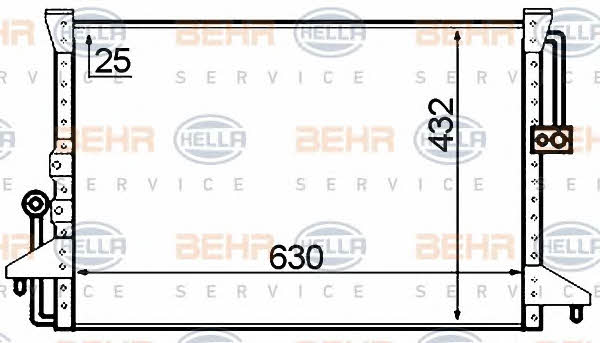 Behr-Hella 8FC 351 307-141 Радіатор кондиціонера (Конденсатор) 8FC351307141: Купити в Україні - Добра ціна на EXIST.UA!