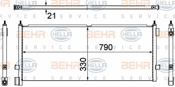 Behr-Hella 8FC 351 307-311 Радіатор кондиціонера (Конденсатор) 8FC351307311: Купити в Україні - Добра ціна на EXIST.UA!