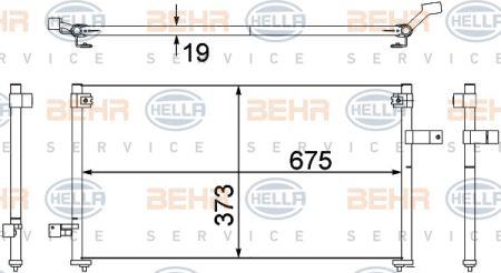 Behr-Hella 8FC 351 307-381 Радіатор кондиціонера (Конденсатор) 8FC351307381: Купити в Україні - Добра ціна на EXIST.UA!
