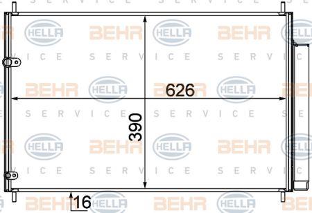 Behr-Hella 8FC 351 307-581 Радіатор кондиціонера (Конденсатор) 8FC351307581: Купити в Україні - Добра ціна на EXIST.UA!