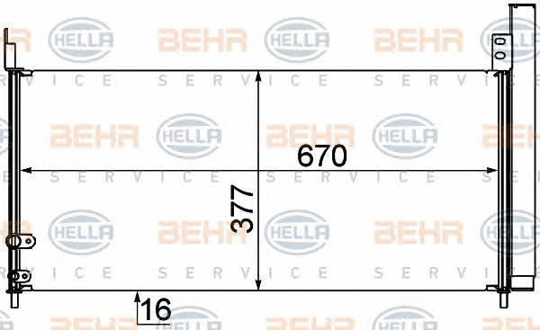 Behr-Hella 8FC 351 310-201 Радіатор кондиціонера (Конденсатор) 8FC351310201: Приваблива ціна - Купити в Україні на EXIST.UA!