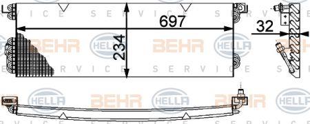 Behr-Hella 8FC 351 317-121 Радіатор кондиціонера (Конденсатор) 8FC351317121: Купити в Україні - Добра ціна на EXIST.UA!