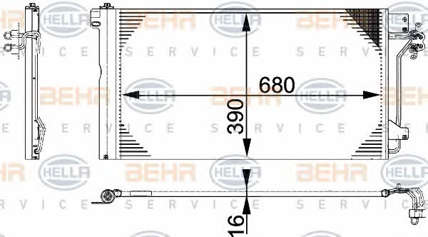 8FC351317651 Behr-Hella Радиатор кондиционера (Конденсатор)