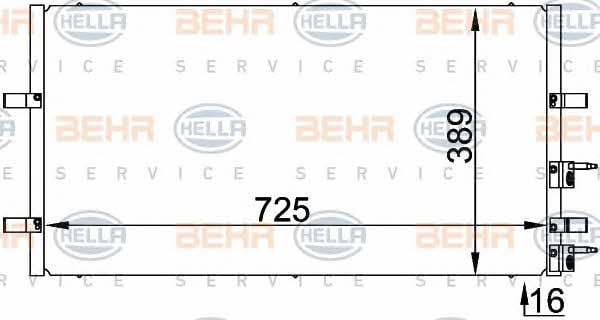 Behr-Hella 8FC 351 318-411 Радіатор кондиціонера (Конденсатор) 8FC351318411: Купити в Україні - Добра ціна на EXIST.UA!