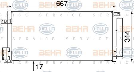 Behr-Hella 8FC 351 319-161 Радіатор кондиціонера (Конденсатор) 8FC351319161: Приваблива ціна - Купити в Україні на EXIST.UA!