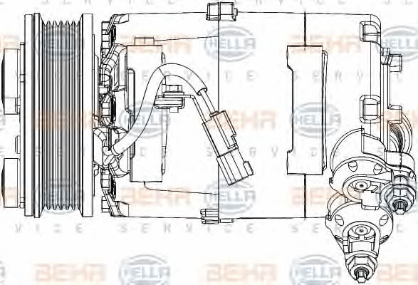 Компрессор кондиционера Behr-Hella 8FK 351 334-431