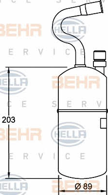 Behr-Hella 8FT 351 192-021 Осушувач кондиціонера 8FT351192021: Купити в Україні - Добра ціна на EXIST.UA!