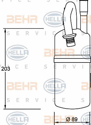 Behr-Hella 8FT 351 192-051 Осушувач кондиціонера 8FT351192051: Купити в Україні - Добра ціна на EXIST.UA!