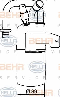 Behr-Hella 8FT 351 335-011 Осушувач кондиціонера 8FT351335011: Купити в Україні - Добра ціна на EXIST.UA!