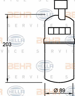 Behr-Hella 8FT 351 335-041 Осушувач кондиціонера 8FT351335041: Купити в Україні - Добра ціна на EXIST.UA!