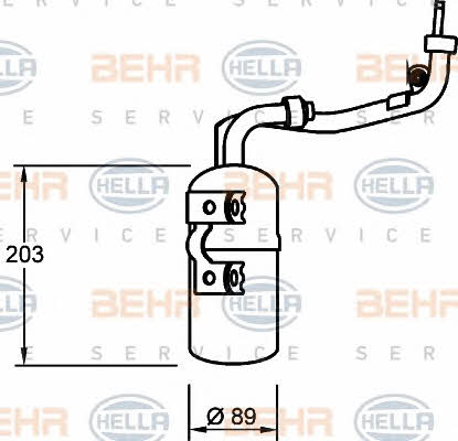 Осушувач кондиціонера Behr-Hella 8FT 351 335-061