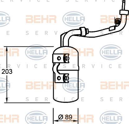 Behr-Hella 8FT 351 335-061 Осушувач кондиціонера 8FT351335061: Приваблива ціна - Купити в Україні на EXIST.UA!