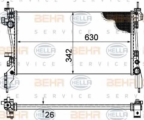 Behr-Hella 8MK 376 754-561 Радіатор охолодження двигуна 8MK376754561: Купити в Україні - Добра ціна на EXIST.UA!