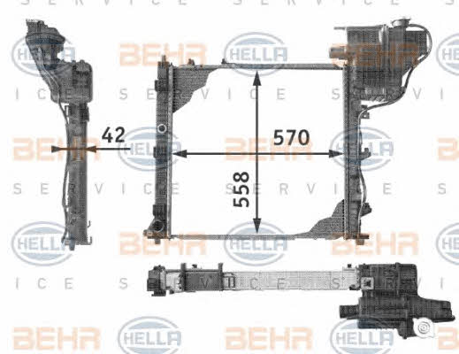 Behr-Hella 8MK 376 721-651 Радіатор охолодження двигуна 8MK376721651: Купити в Україні - Добра ціна на EXIST.UA!