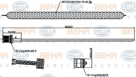 Behr-Hella 8FT 351 193-241 Осушувач кондиціонера 8FT351193241: Купити в Україні - Добра ціна на EXIST.UA!