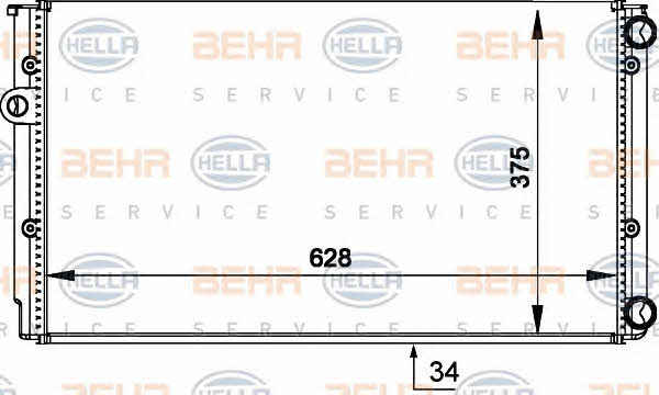 Behr-Hella 8MK 376 714-044 Радіатор охолодження двигуна 8MK376714044: Купити в Україні - Добра ціна на EXIST.UA!