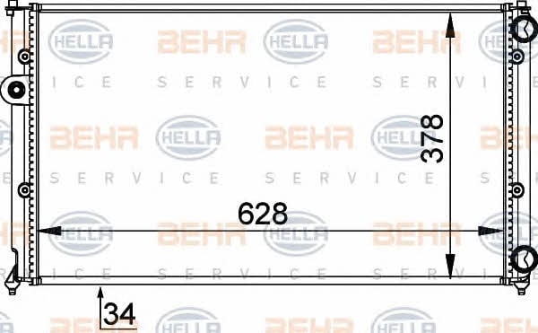 Behr-Hella 8MK 376 714-454 Радіатор охолодження двигуна 8MK376714454: Купити в Україні - Добра ціна на EXIST.UA!