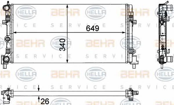 Behr-Hella 8MK 376 754-281 Радіатор охолодження двигуна 8MK376754281: Купити в Україні - Добра ціна на EXIST.UA!