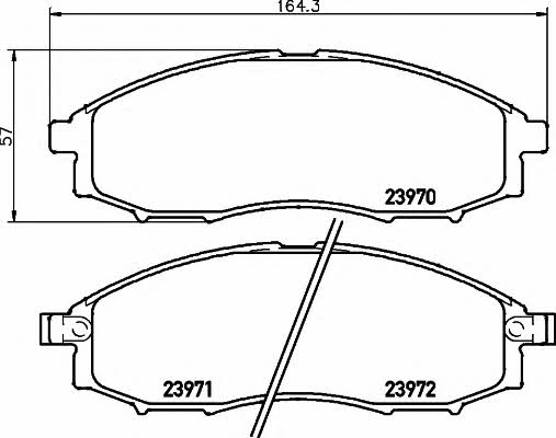 Hella-Pagid 8DB 355 010-671 Гальмівні колодки, комплект 8DB355010671: Приваблива ціна - Купити в Україні на EXIST.UA!