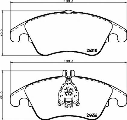 8DB355012621 Hella-Pagid Тормозные колодки дисковые, комплект