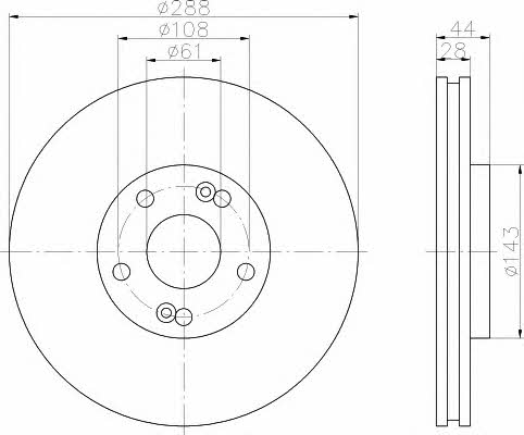 Hella-Pagid 8DD 355 108-451 Диск гальмівний 8DD355108451: Купити в Україні - Добра ціна на EXIST.UA!