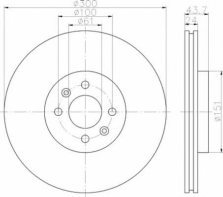 Hella-Pagid 8DD 355 113-061 Диск тормозной 8DD355113061: Отличная цена - Купить в Украине на EXIST.UA! 8DD355113061 Hella-Pagid Диск тормозной