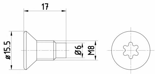 8DZ355209041 Hella-Pagid Болт крепления тормозного диска