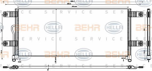 Behr-Hella 8FC 351 343-231 Радіатор кондиціонера (Конденсатор) 8FC351343231: Купити в Україні - Добра ціна на EXIST.UA!