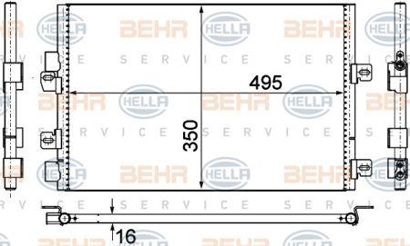 Behr-Hella 8FC 351 306-611 Радіатор кондиціонера (Конденсатор) 8FC351306611: Купити в Україні - Добра ціна на EXIST.UA!