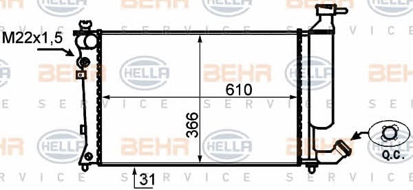 Behr-Hella 8MK 376 717-171 Радіатор охолодження двигуна 8MK376717171: Купити в Україні - Добра ціна на EXIST.UA!