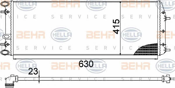 Behr-Hella 8MK 376 717-704 Радіатор охолодження двигуна 8MK376717704: Приваблива ціна - Купити в Україні на EXIST.UA!