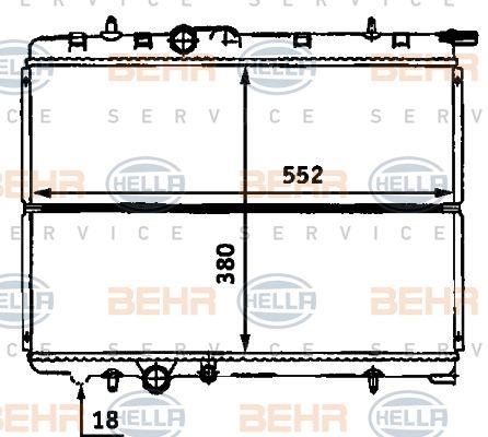 Behr-Hella 8MK 376 718-131 Радіатор охолодження двигуна 8MK376718131: Купити в Україні - Добра ціна на EXIST.UA!