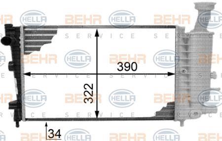 Behr-Hella 8MK 376 718-301 Радіатор охолодження двигуна 8MK376718301: Купити в Україні - Добра ціна на EXIST.UA!