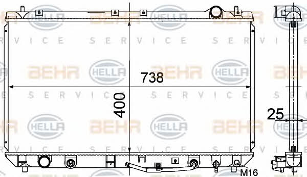 Behr-Hella 8MK 376 718-551 Радіатор охолодження двигуна 8MK376718551: Купити в Україні - Добра ціна на EXIST.UA!