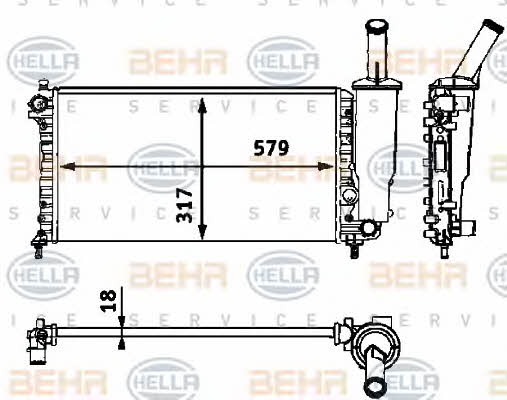 Behr-Hella 8MK 376 718-581 Радіатор охолодження двигуна 8MK376718581: Купити в Україні - Добра ціна на EXIST.UA!