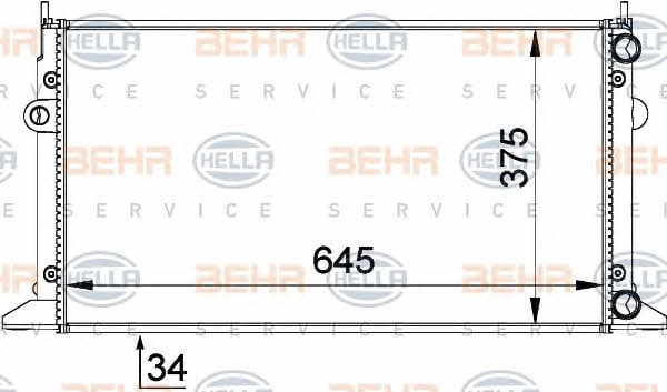 Behr-Hella 8MK 376 719-711 Радіатор охолодження двигуна 8MK376719711: Купити в Україні - Добра ціна на EXIST.UA!