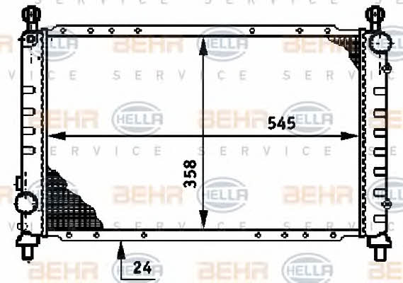 Behr-Hella 8MK 376 720-131 Радіатор охолодження двигуна 8MK376720131: Купити в Україні - Добра ціна на EXIST.UA!