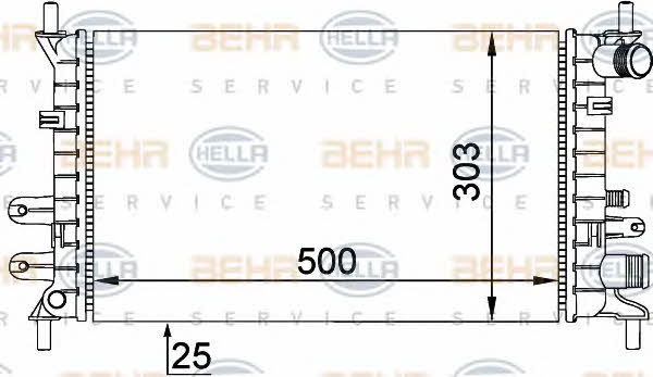 Behr-Hella 8MK 376 720-191 Радіатор охолодження двигуна 8MK376720191: Купити в Україні - Добра ціна на EXIST.UA!