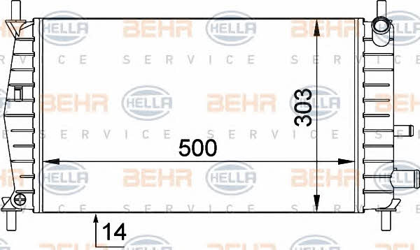 Behr-Hella 8MK 376 720-261 Радіатор охолодження двигуна 8MK376720261: Купити в Україні - Добра ціна на EXIST.UA!