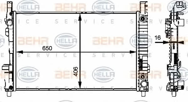 Behr-Hella 8MK 376 721-031 Радіатор охолодження двигуна 8MK376721031: Купити в Україні - Добра ціна на EXIST.UA!